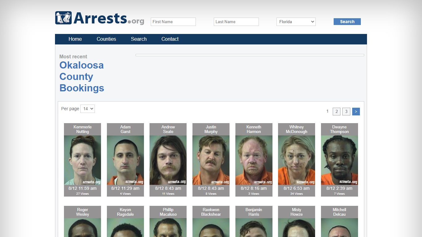 Okaloosa County Arrests and Inmate Search